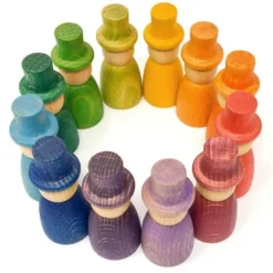 Grapat Houten Nins® Poppetjes Met Hoed (12st)