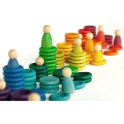 Grapat Houten Nins® Poppetjes Met Ringen En Schijfjes - Carla -Poppenwinkel grapat houten nins poppetjes met ringen en schijfjes carla 16 139 3