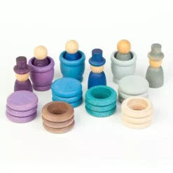 Grapat Houten NinsĀ® Poppetjes Met Ringen En Schijfjes - Winter