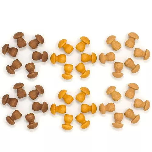 Grapat Houten Paddenstoeltjes - Bruin (36st) 3 Grapat Houten Paddenstoeltjes - Bruin (36st)