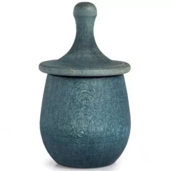 Grapat Houten Poppetje In Bakje - Blauw -Poppenwinkel grapat houten poppetje in bakje blauw 2