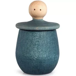 Grapat Houten Poppetje In Bakje - Blauw -Poppenwinkel grapat houten poppetje in bakje blauw 3