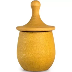 Grapat Houten Poppetje In Bakje - Geel -Poppenwinkel grapat houten poppetje in bakje geel 2