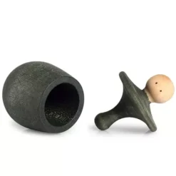 Grapat Houten Poppetje In Bakje - Groen