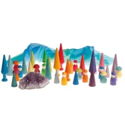 Grimm's Regenboog Bos - Pastel (12st) -Poppenwinkel grimm s boomtoppen regenboog 12st 3 1