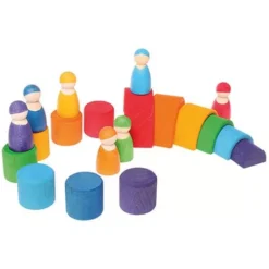 Grimm's Houten Regenboog Vrienden In Kom - 7 St -Poppenwinkel grimm s houten regenboog vrienden in kom 7 st 10580 3