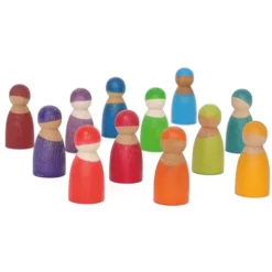 Grimm's Popjes Vrienden Regenboog - 12 St -Poppenwinkel grimm s popjes vrienden regenboog 12 st