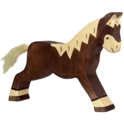 Holztiger Lopend Paard 16 Cm