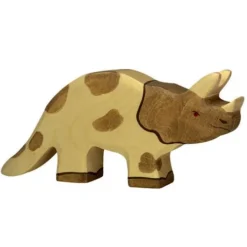 Holztiger Triceratops 17 Cm