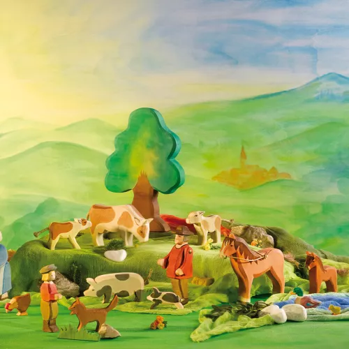 Ostheimer Kalf Drinkend - Bruin - 7,5 Cm - Afbeelding 3