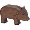 Holztiger Wild Zwijn Donkerbruin 12 Cm -Poppenwinkel wild zwijn